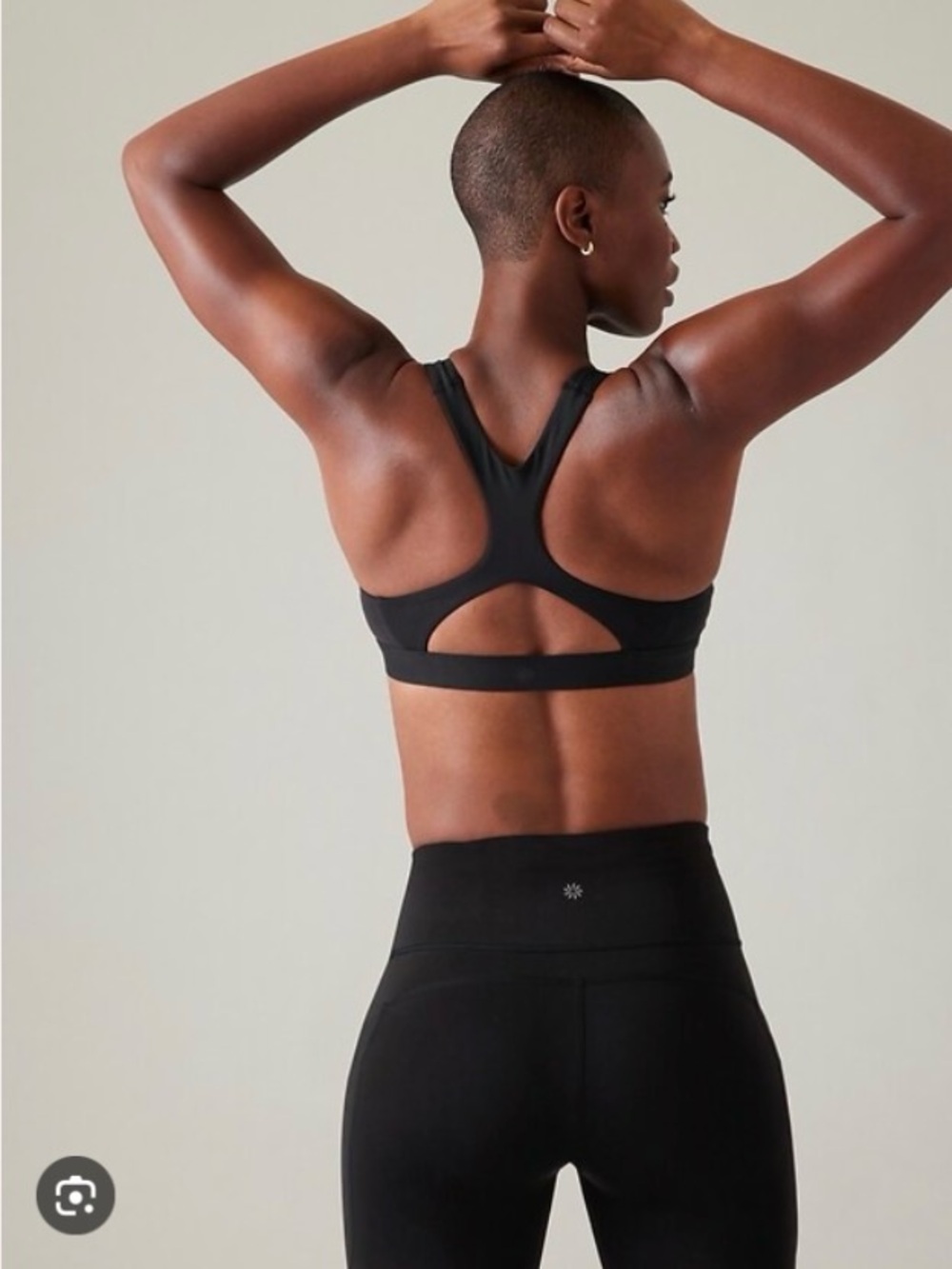 Athleta Ultimate Zip Front Bra A–C, Size M, Black